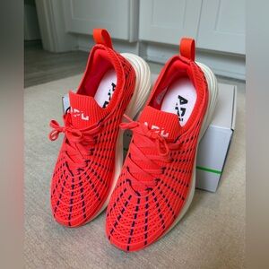 APL Zipline Neon Orange and Blue Athletic Sneakers